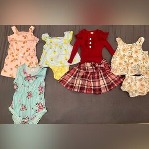 Baby Girl Outfit Bundle Lot Mixed Sizes 6–18 Months Cute Matching Sets 💕
